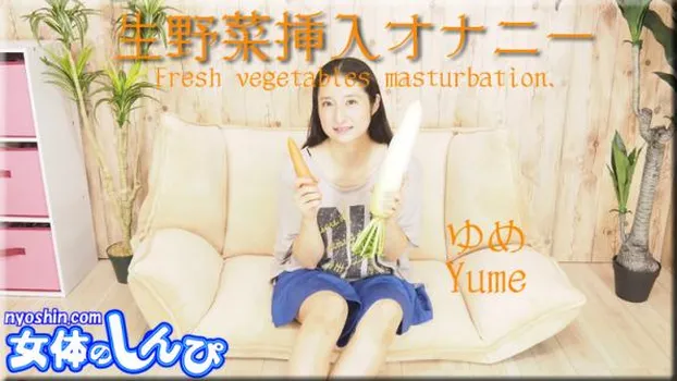 生野菜挿入オナニー