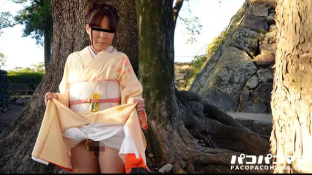 着物を着たままで!