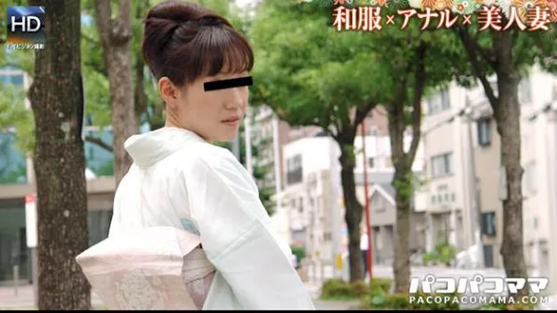 着物で人生初のアナル