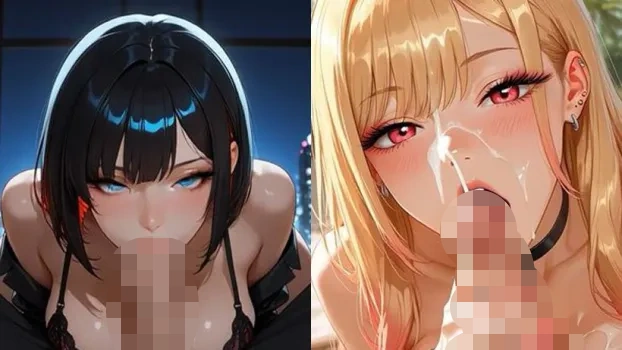 2本【高画質】生成画像から生成動画へと...動く2.5次元AIアニメキャラSEX